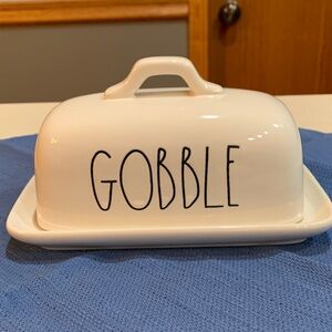 Rae Dunn "Gobble" Butter Dish. NWOT